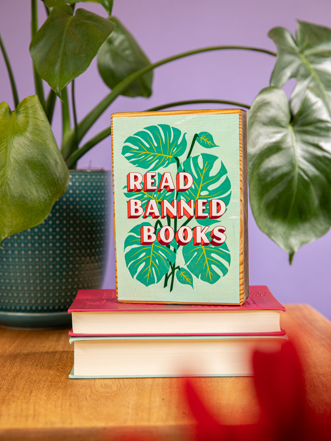 Read Banned Books Wood Wall Art