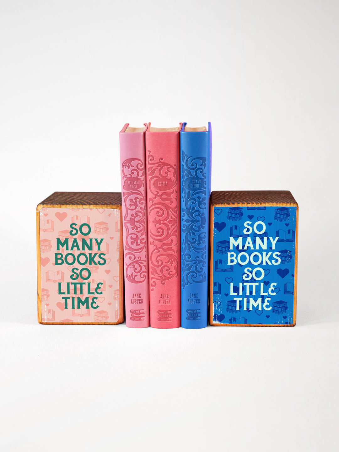 So Many Books So Little Time, Single Wood Bookend