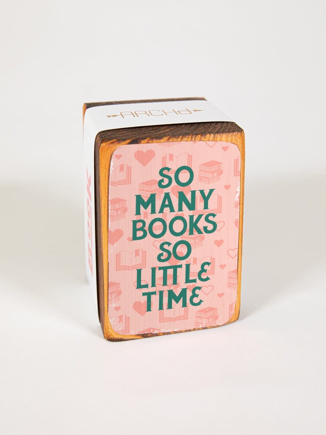So Many Books So Little Time, Single Wood Bookend