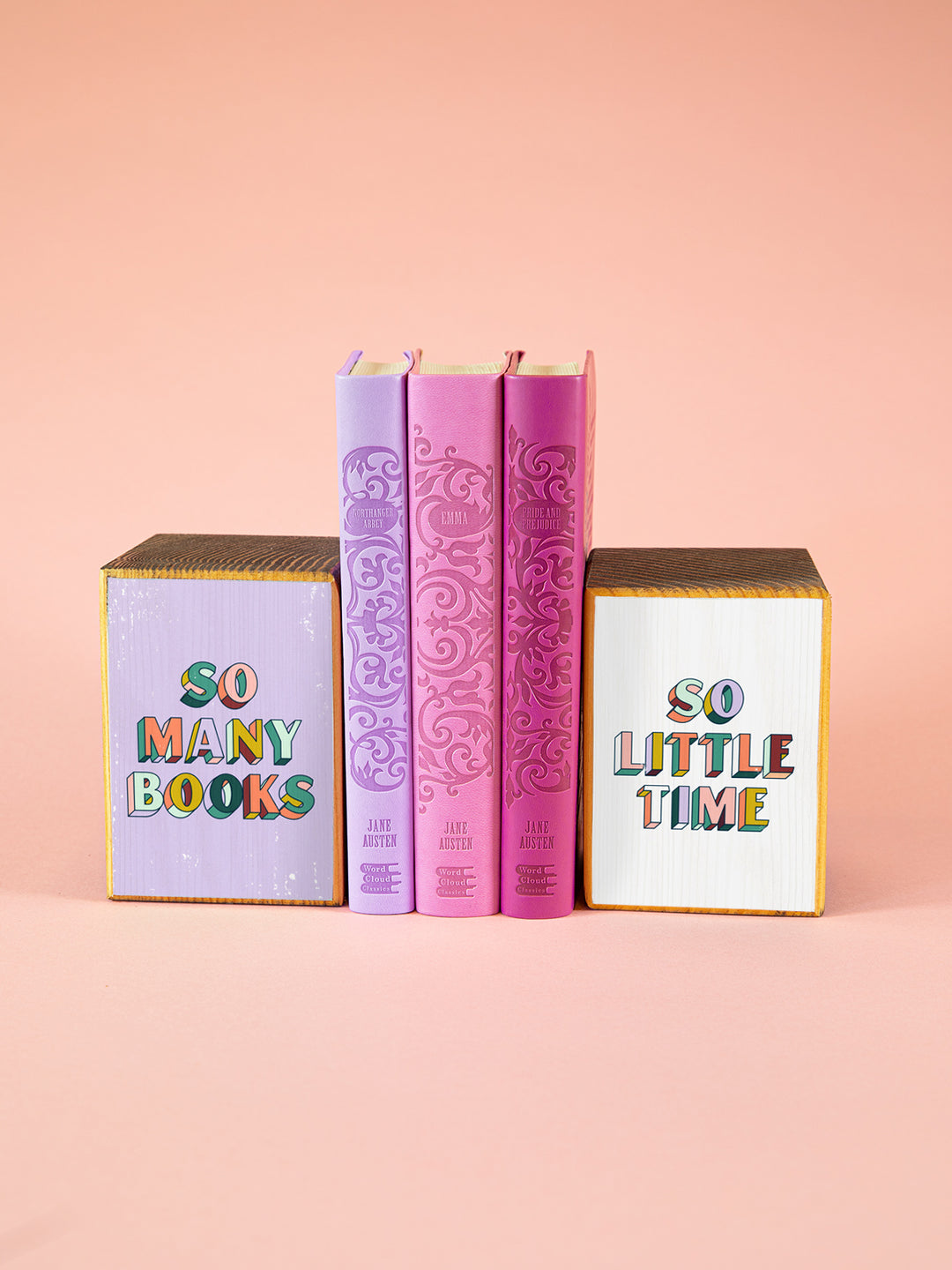 So Many Books, So Little Time bookend set