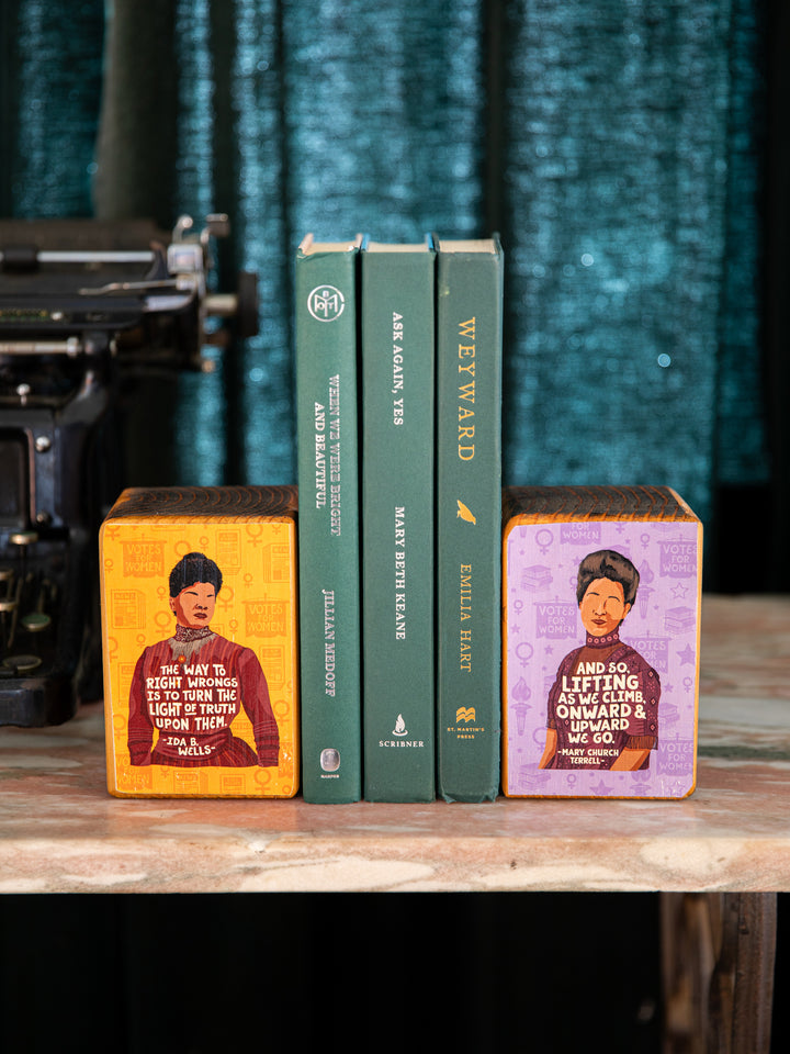 Suffragist Icons, Wood Bookend Pack of 4