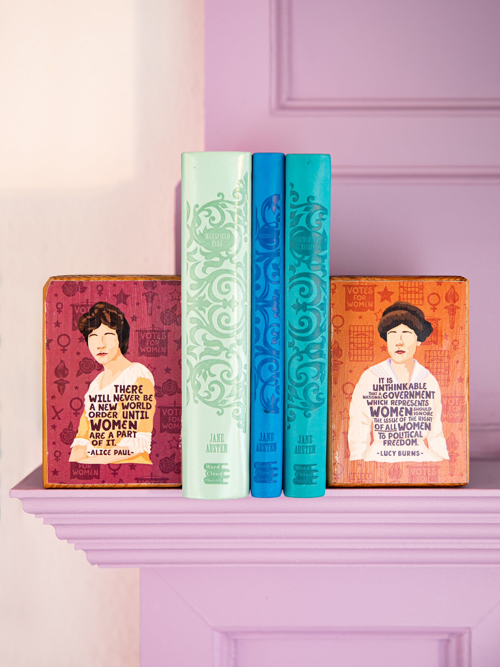 Iconic Women Quotes, Bookend Set of 2, Mix-and-Match