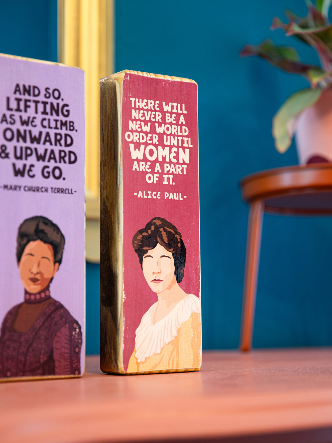 Alice Paul Quote Panoramic wood art