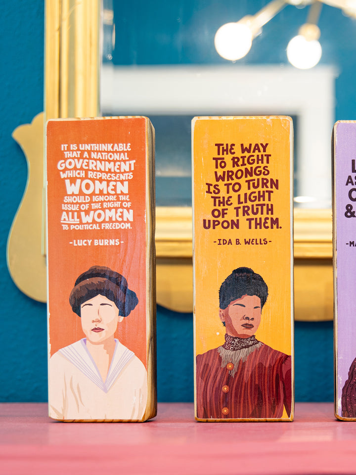 Lucy Burns Quote Panoramic wood art
