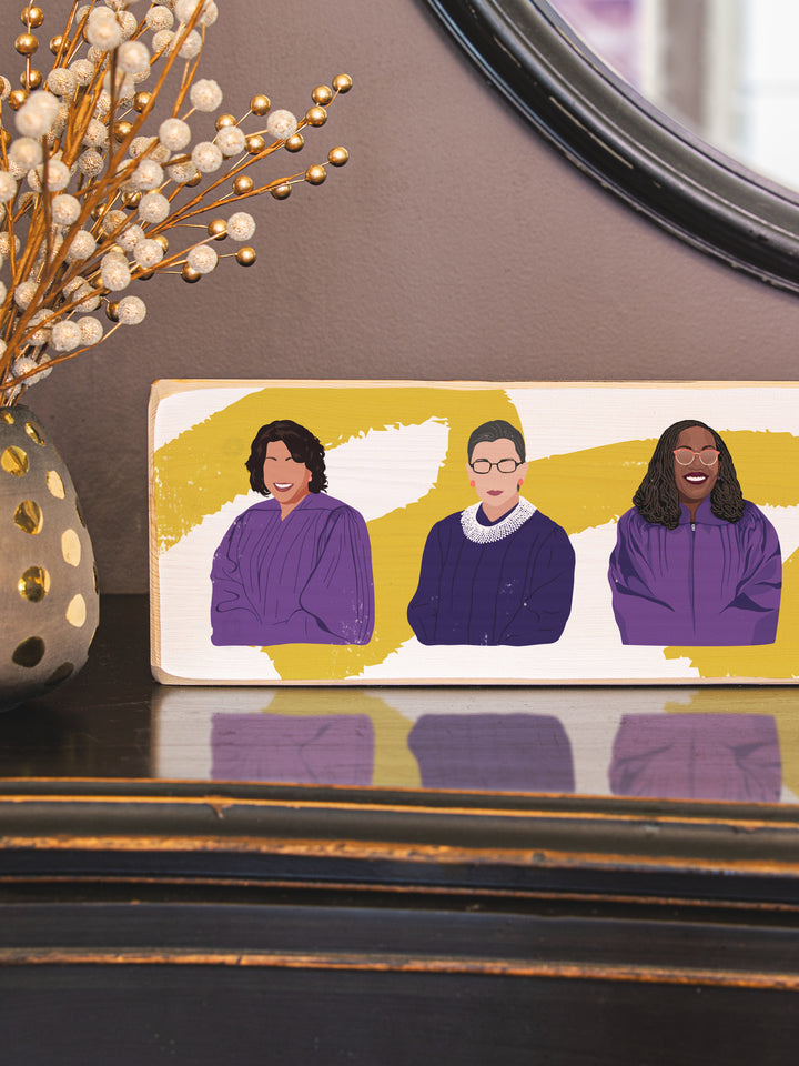 Ms. JD SCOTUS Women Supreme Court Justices Panoramic Wood Art