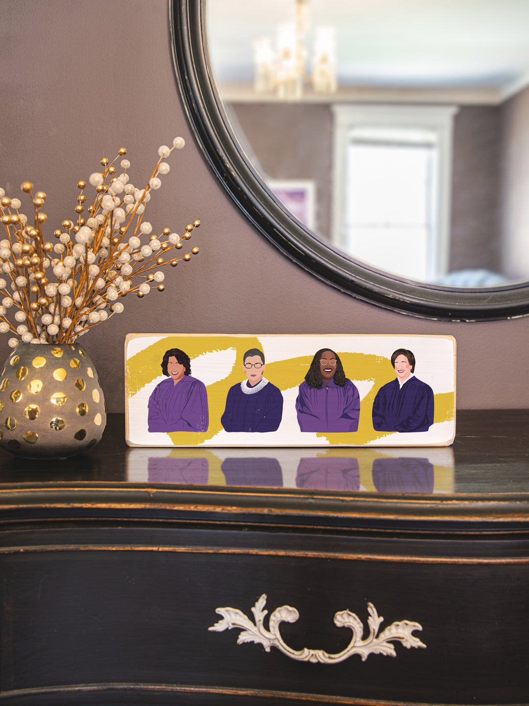 Ms. JD SCOTUS Women Supreme Court Justices Panoramic Wood Art