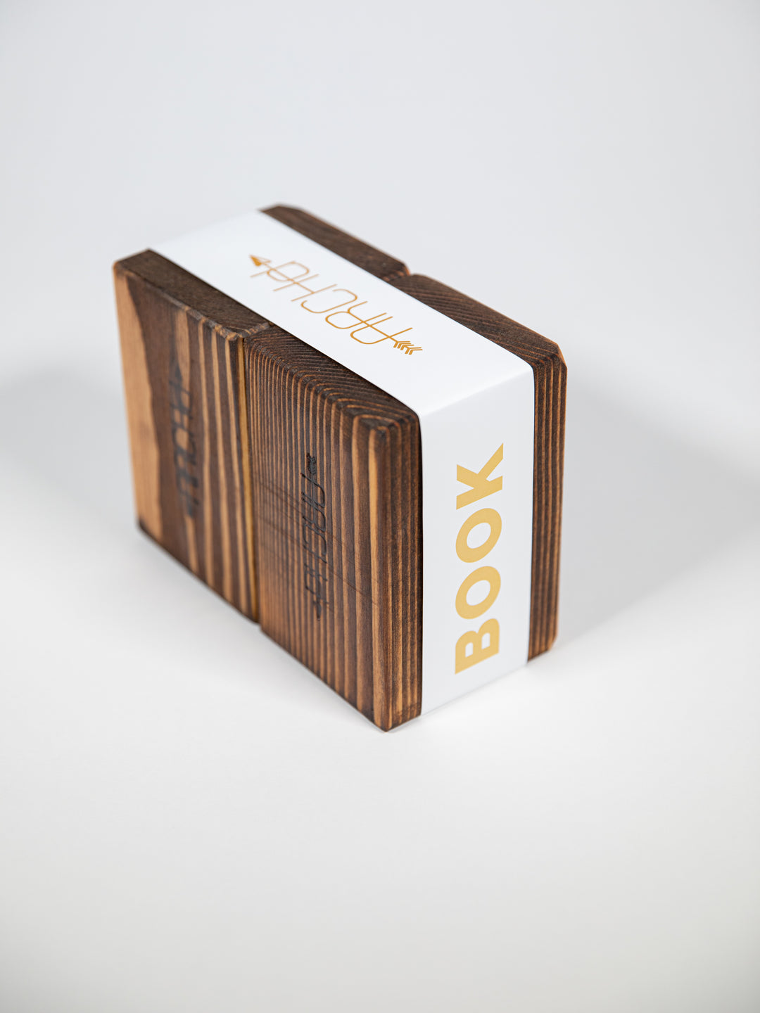 Bookend Back and Paper Sleeve Packaging on white background