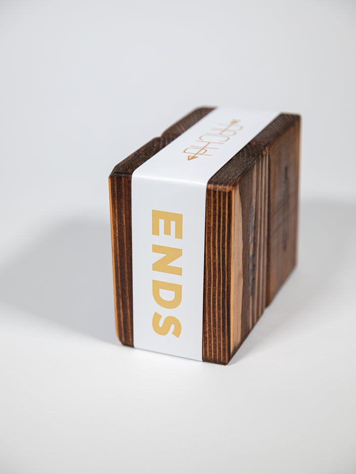 Bookend Back and Paper Sleeve Packaging on white background
