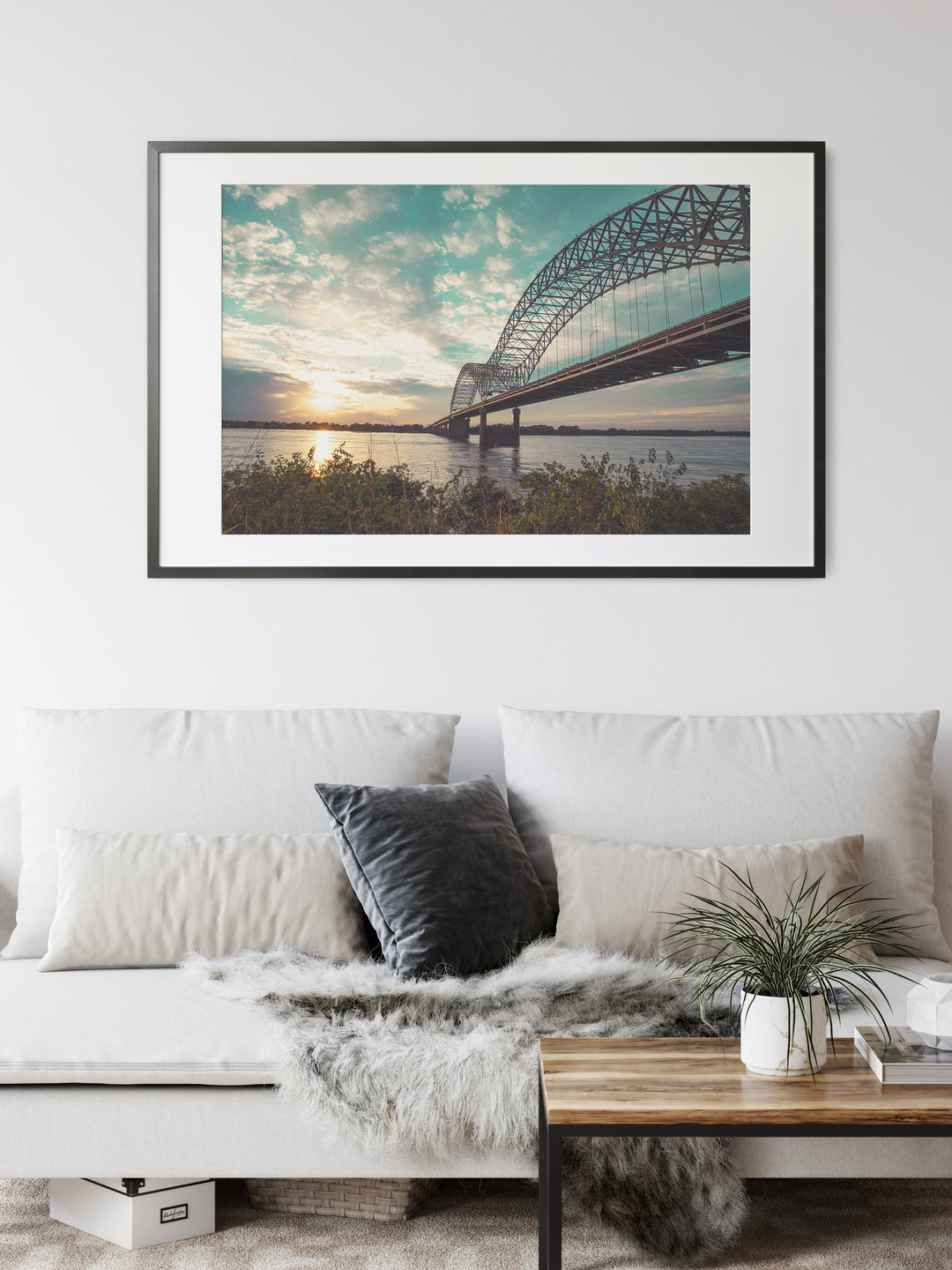 Memphis, Tennessee, daytime bridge photography print