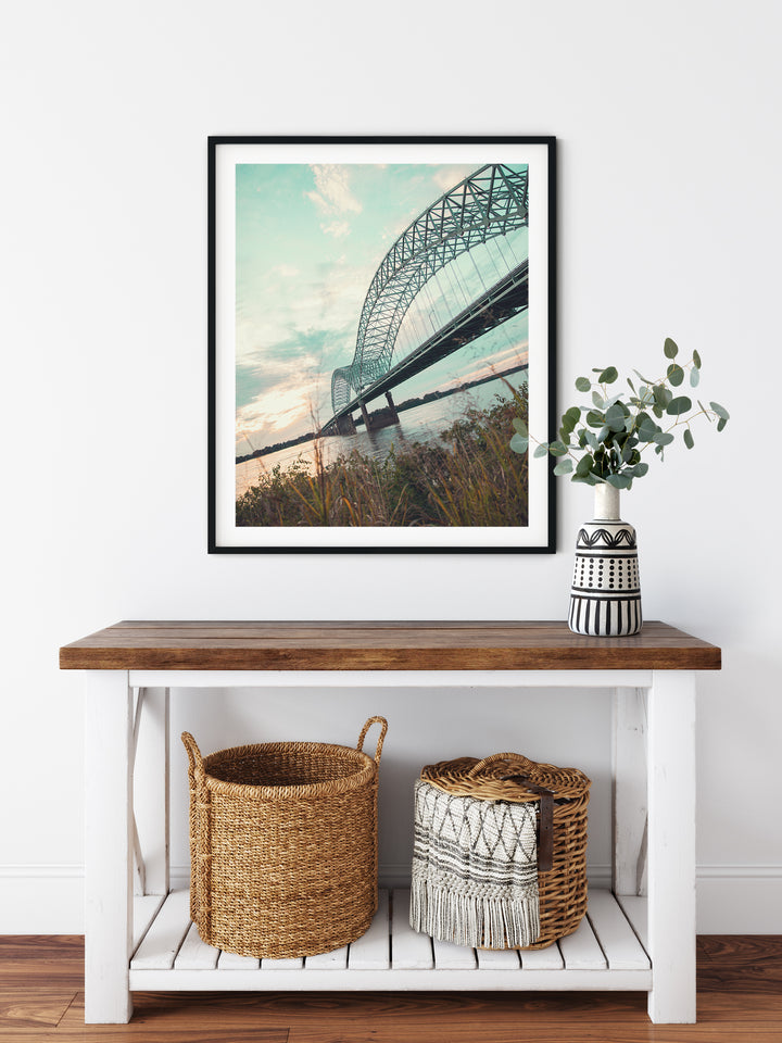 Daytime Memphis bridge photography print