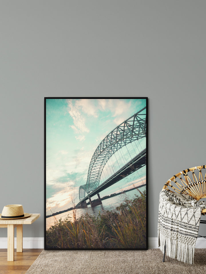 Daytime Memphis bridge photography print