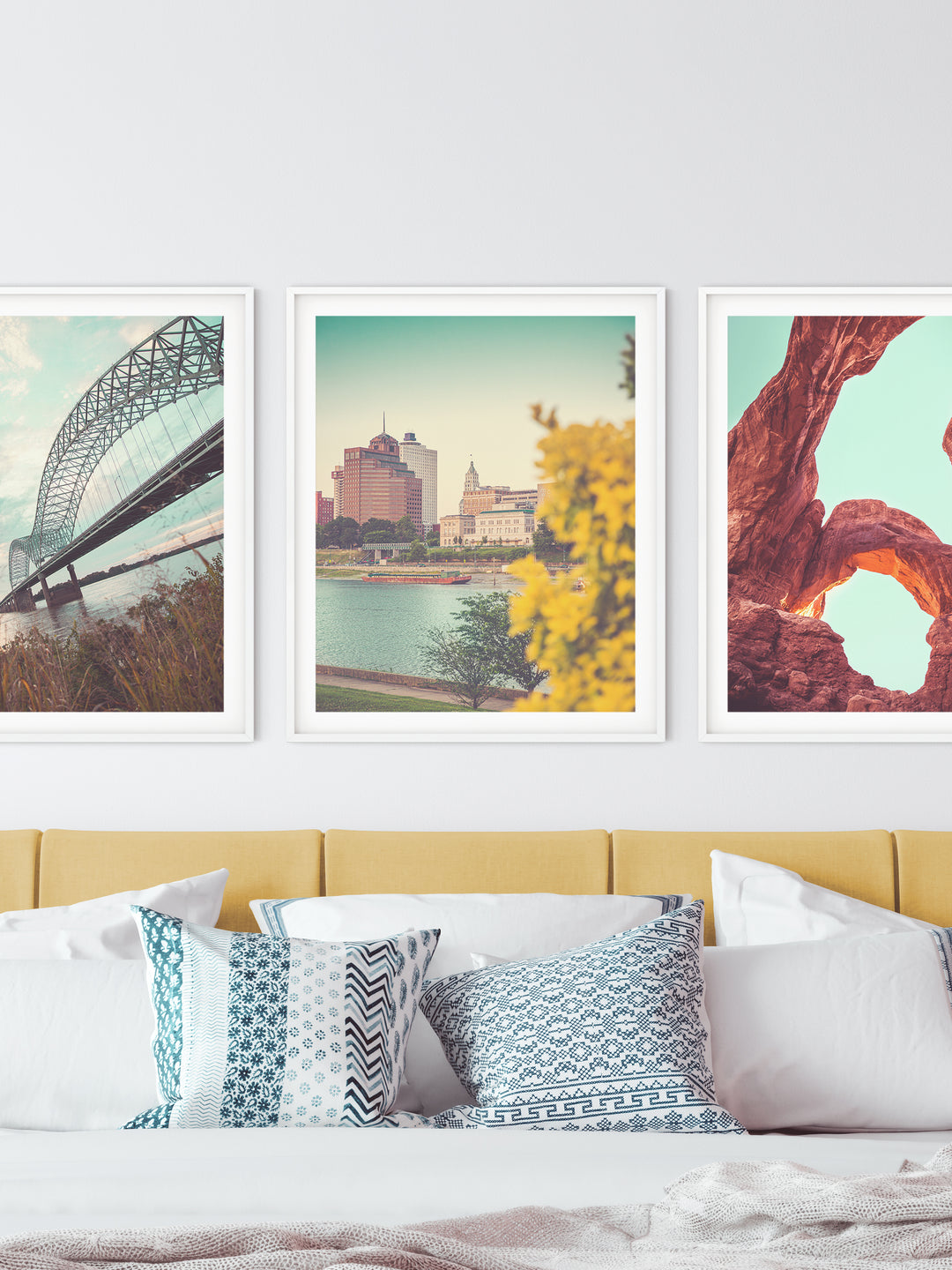 Downtown Memphis landmark buildings, large photography print