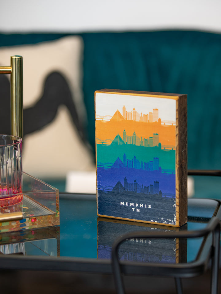 Memphis, Tennessee, skyline wood art