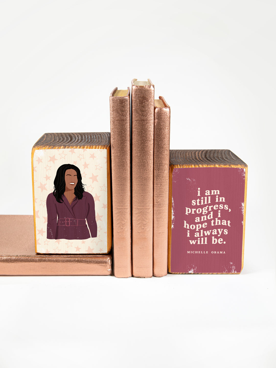 michelle obama i am still in progress quote illustration bookend. Michelle Obama merchandise