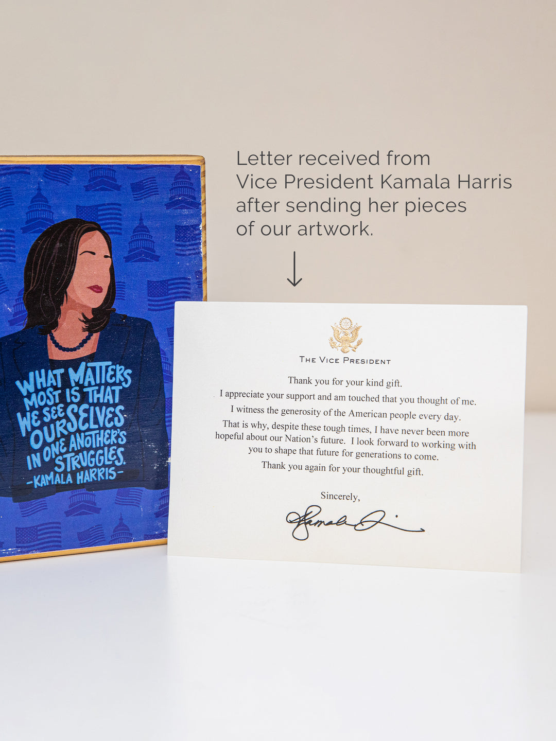 Kamala Harris Women Quote marble coasters