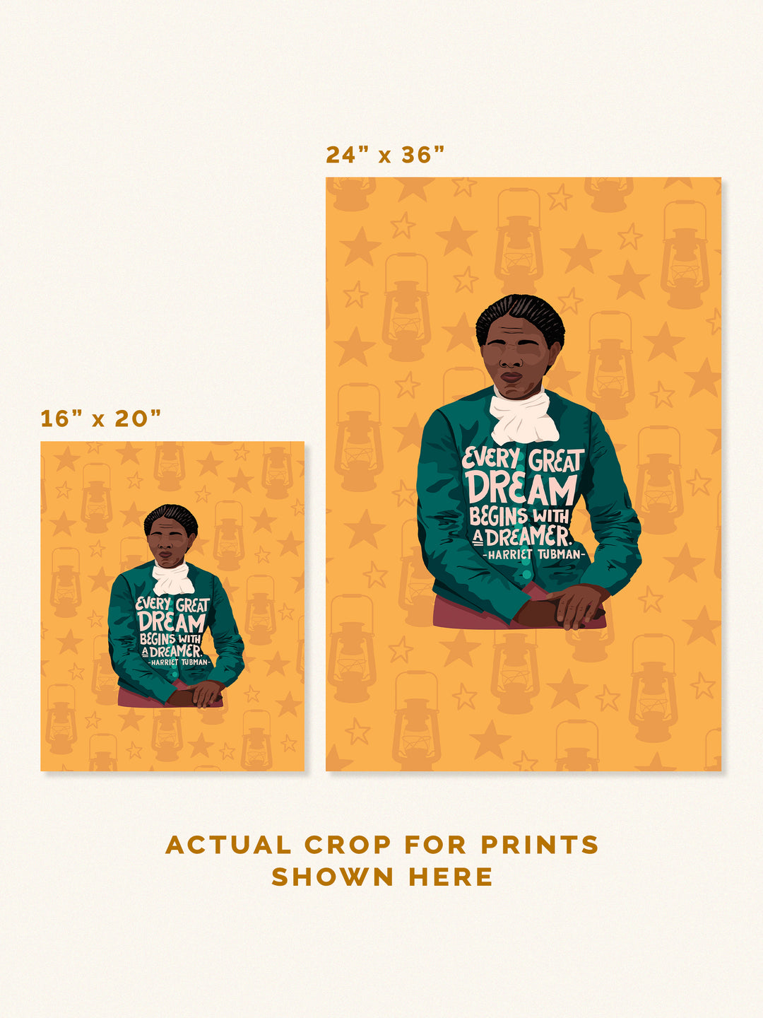 Crop for prints example. 16x20 and 24x36. harriet tubman art