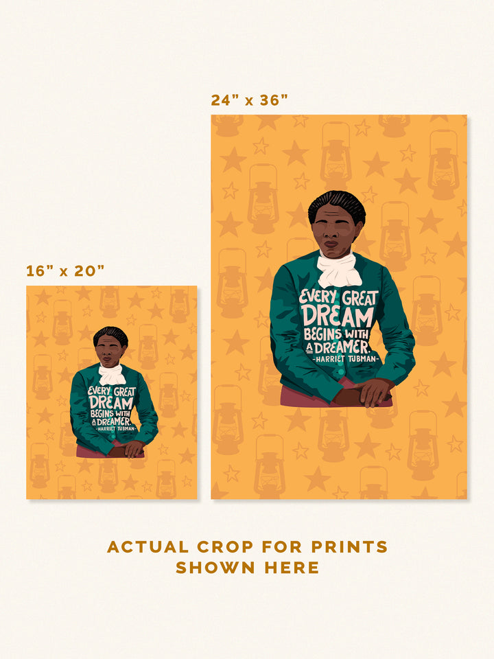 Crop for prints example. 16x20 and 24x36. harriet tubman art