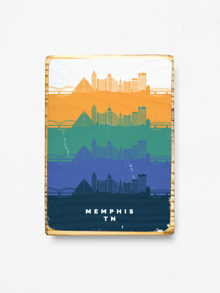 Memphis, Tennessee, skyline wood art