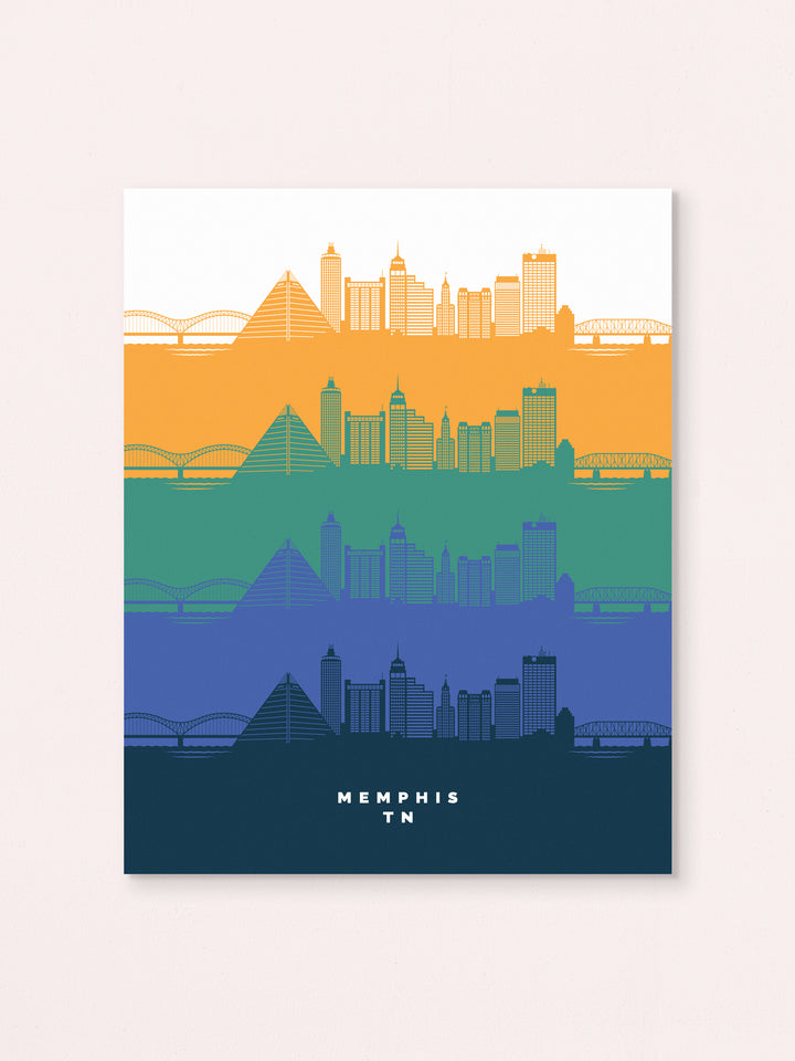 Memphis, Tennessee, skyline art print