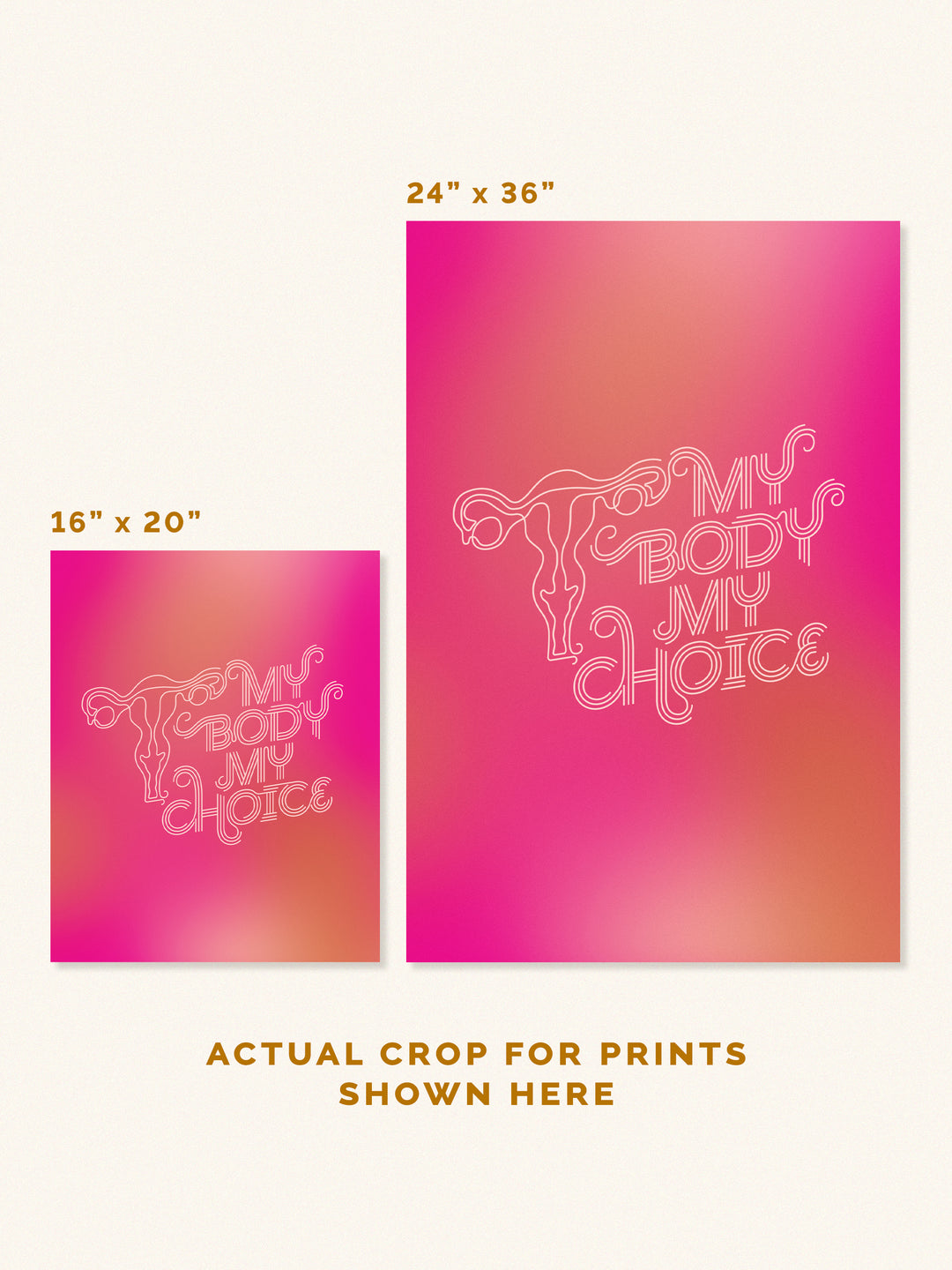 My Body My Choice poster print